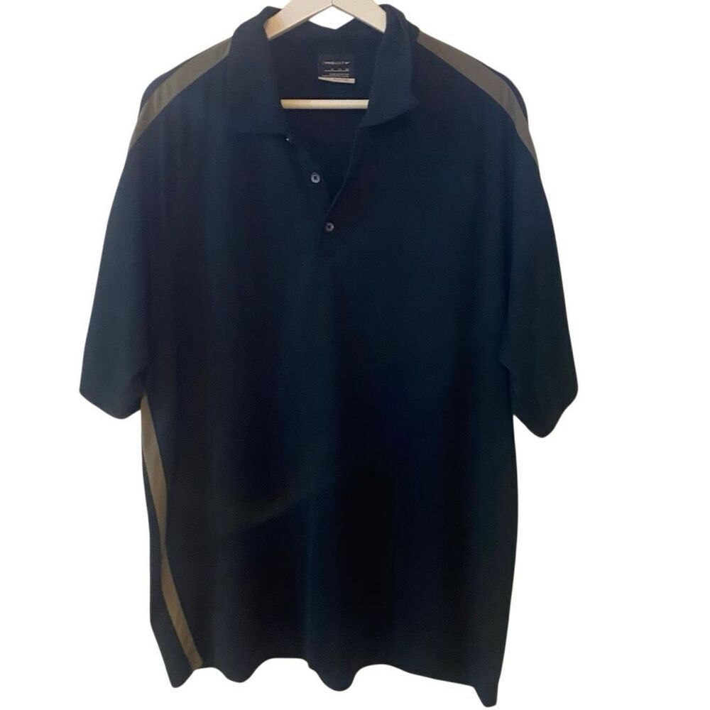 Nike Fit Dry Golf short sleeve polo XL black tan